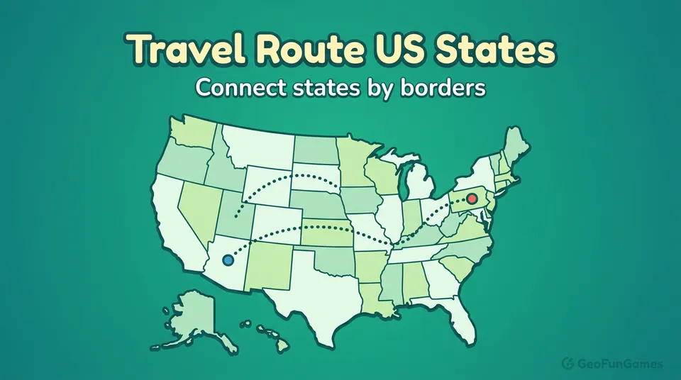 US States Travel Route