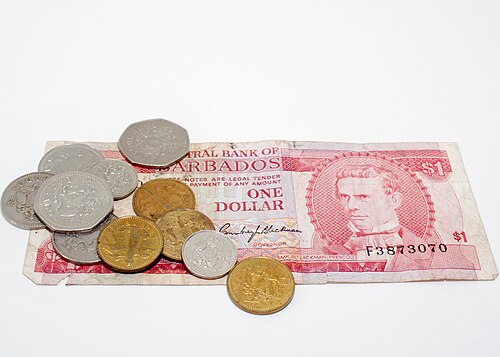 Barbadian dollar (BBD) banknote