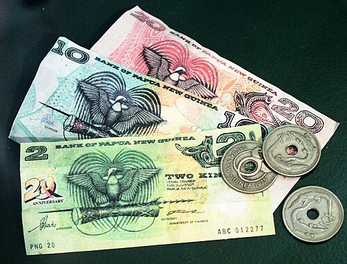 Papua New Guinean kina (PGK) banknote