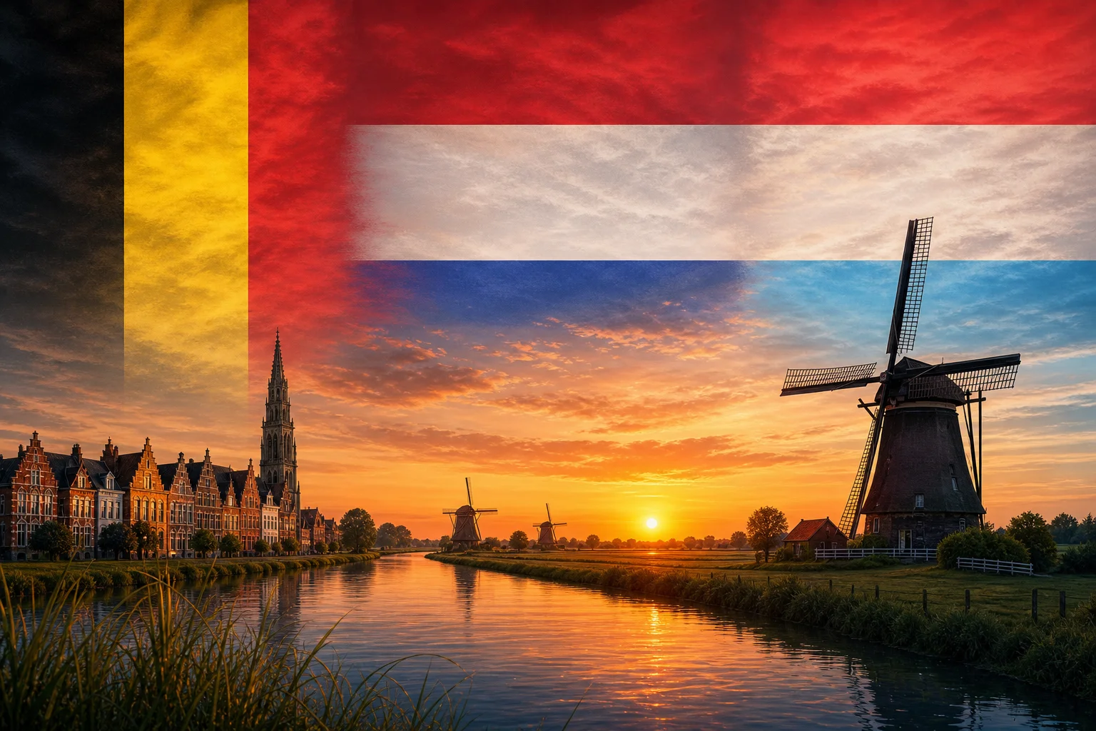 Illustration preview for Flags of Benelux - GeoFunGames Learn