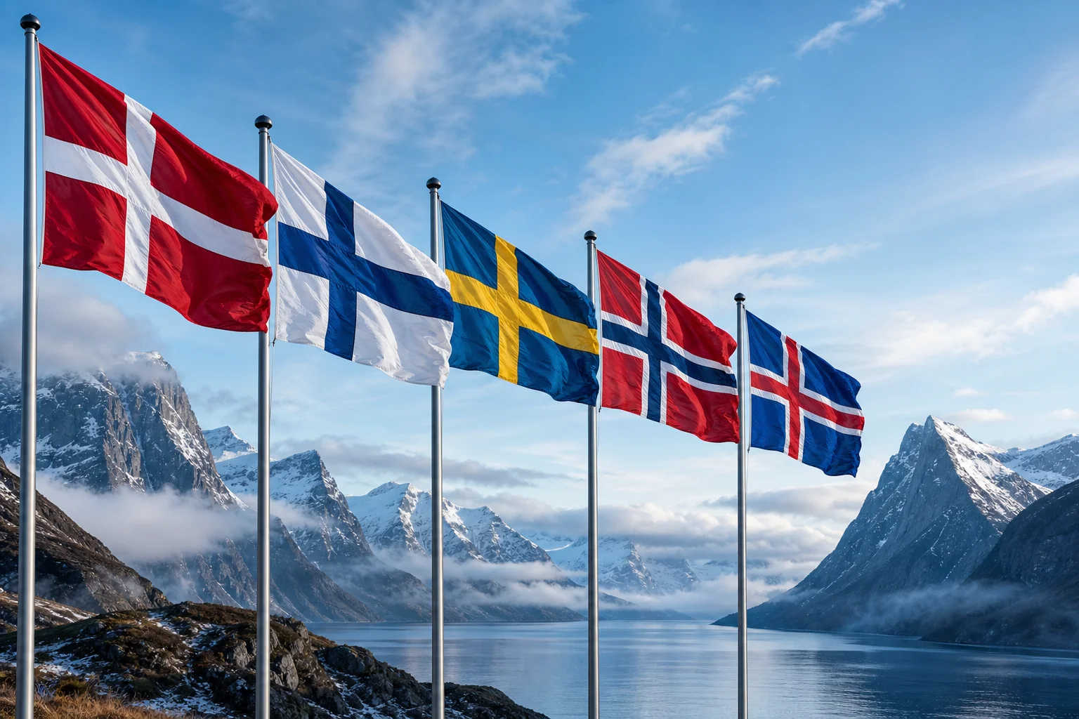 Illustration preview for Flags of the Nordic Countries - GeoFunGames Learn