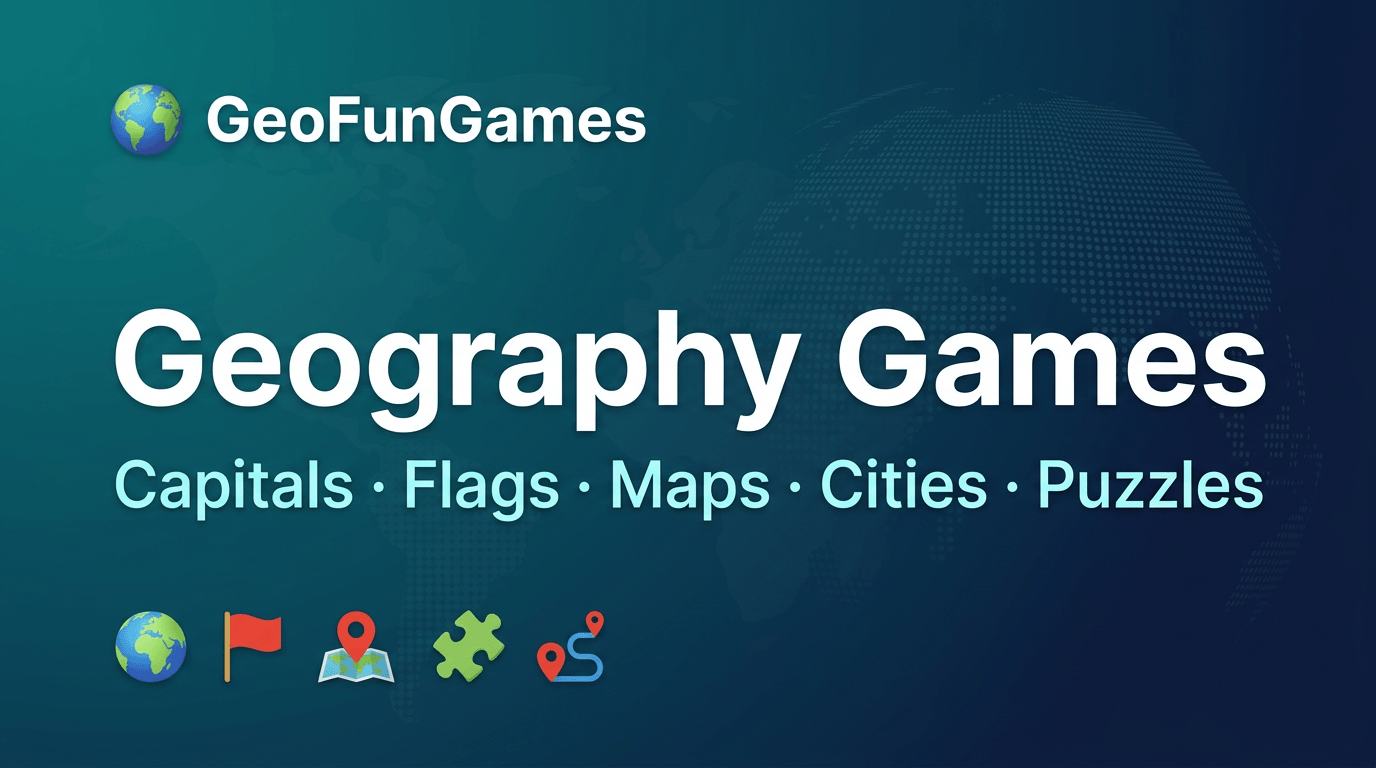 Geography Games - Interactive quizzes for capitals, flags, maps and more